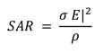 SAR value equation Image of SAR value equation