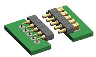 Mill-Max spring-loaded horizontal surface-mount connectors Image of Mill-Max spring-loaded horizontal surface-mount connectors