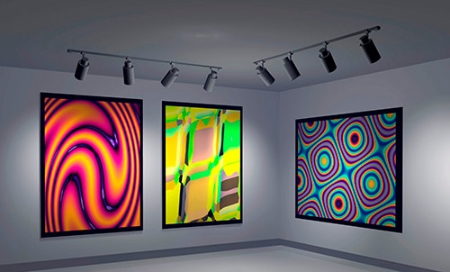 Solid-state lighting used in art galleries Image of solid-state lighting used in art galleries