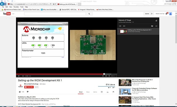 Microchip Technology demo web page and board Microchip Technology 的展示網頁和板件