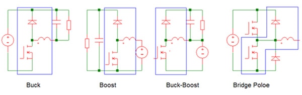 Four basic power switching circuits 四種基本電源切換電路的圖片