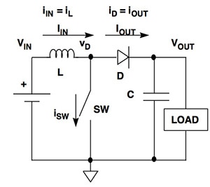 Analog Devices boost-switching regulator circuit Image of Analog Devices boost-switching regulator circuit
