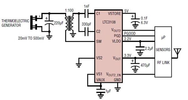 LTC3108 from Linear Technology LTC3108 from Linear Technology