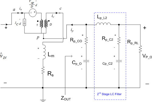 Flyback converter with secondary side components reflected to the primary side in CCM Image of flyback converter with secondary side components reflected to the primary side in CCM