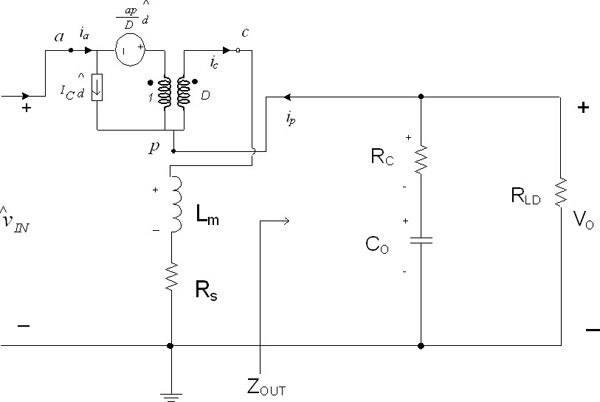PWM switch in buck-boost in CCM Image of PWM switch in buck-boost in CCM