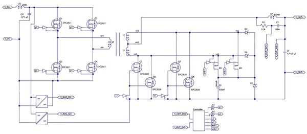 EPC’s eGaN-based eighth-brick EPC9115 (click for full-size) Diagram of EPC’s eGaN-based eighth-brick EPC9115 (click for full-size)