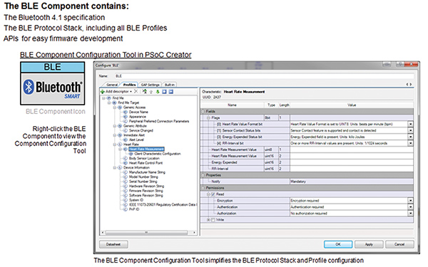 BLE component configuration tool Image of BLE component configuration tool