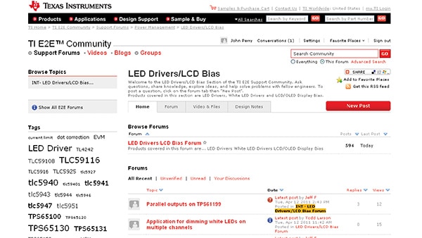 TI’s engineer to engineer community Image of TI’s engineer to engineer community