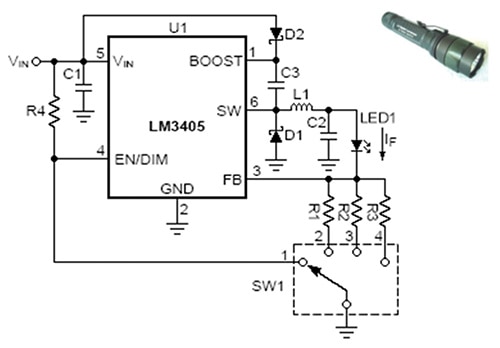 Flashlight reference design Image of flashlight reference design
