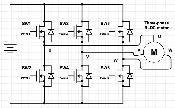 Scheme-It three-phase BLDC motor Diagram of Scheme-It three-phase BLDC motor