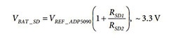 The falling threshold for battery discharge shutdown to protect the rest of the circuit The falling threshold for battery discharge shutdown to protect the rest of the circuit
