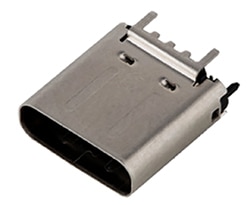 Vertical mount USB-C connector from Amphenol FCI Amphenol FCI 的垂直安裝式 USB-C 連接器圖片