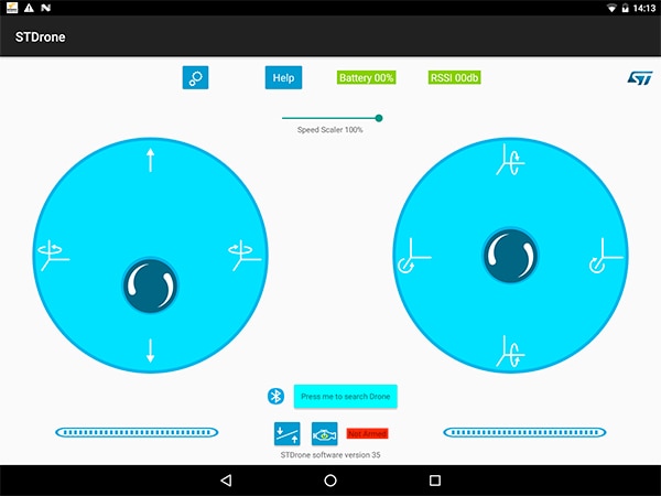 STMicroelectronics' STDrone Android Mobile App