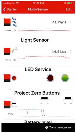 Texas Instruments SimpleLink Starter app Image of Texas Instruments SimpleLink Starter app