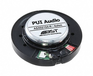 PUI Audio ASX02104-R exciter in the 668-1692-KIT evaluation kit Image of PUI Audio ASX02104-R exciter in the 668-1692-KIT evaluation kit