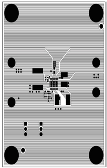 Linear Tech LTC3113 recommended top-layer layout Schema del layout consigliato per lo strato superiore di LTC3113 di Linear Tech