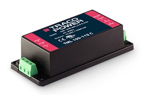 TML 100C Series, 85-100 Watt AC-to-DC power module from Traco Power Image du module d'alimentation CA/CC 85-100 W série TML 100C de Traco Power