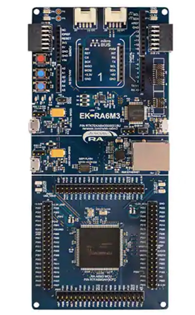 Renesas EK-A6M3 development board for the RA6M3 processor Image of Renesas EK-A6M3 development board for the RA6M3 processor