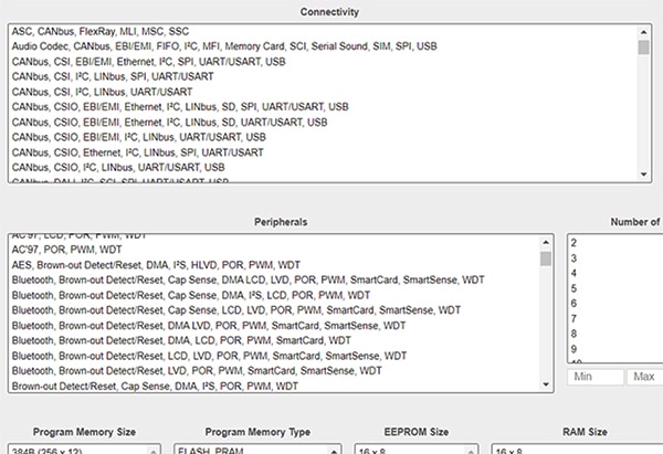 Example parameter values Image des valeurs de paramètres d'exemple