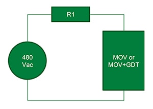 Overload test schematic Schéma du test de surcharge