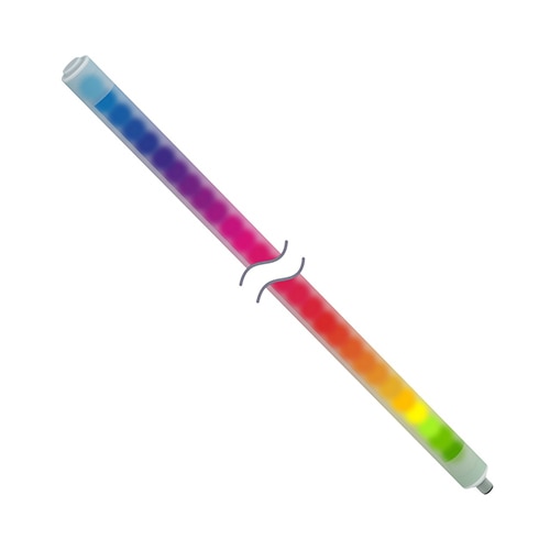 Banner luminaire includes red, green, blue, and white LEDs Banner 燈具包括紅、綠、藍和白光 LED 的圖片