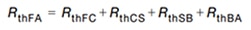 RthFA = RthFC + RthCS + RthSB + RthBA Équation 3