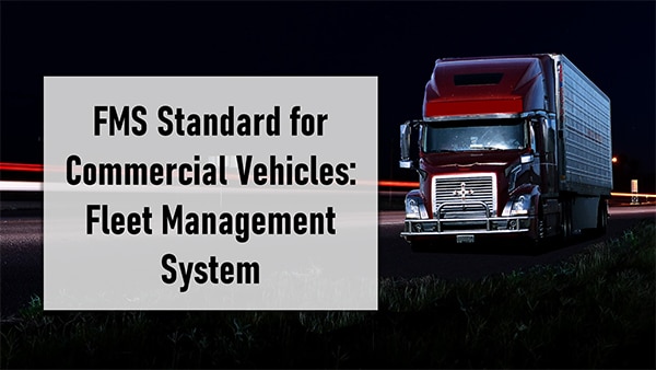 FMS standard for commercial vehicles: fleet management system Image de la norme FMS pour les véhicules utilitaires : système de gestion de flotte