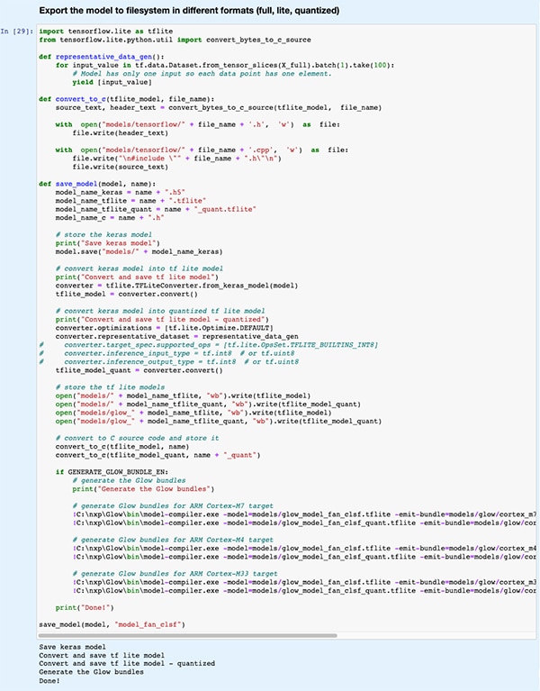 NXP's ML_State_Monitor.ipynb Jupyter Notebook code (click to enlarge)