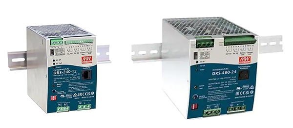 MEAN WELL 240-watt (left) and 480-watt DRS (right) units Image of MEAN WELL 240-watt (left) and 480-watt DRS (right) units