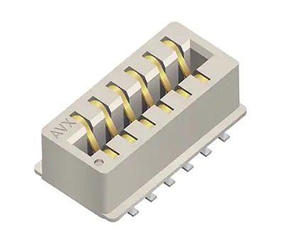 Kyocera AVX 009159012651916 12-position card edge connector Image du connecteur de carte enfichable à 12 positions 009159012651916 de Kyocera AVX