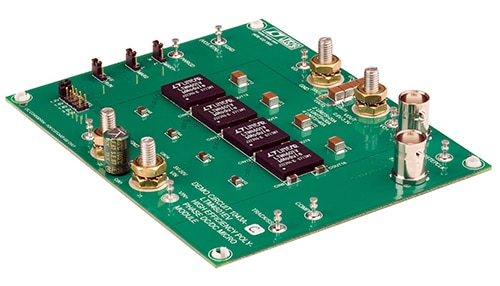Analog Devices thermal management demo board for paralleled regulators Image of Analog Devices thermal management demo board for paralleled regulators