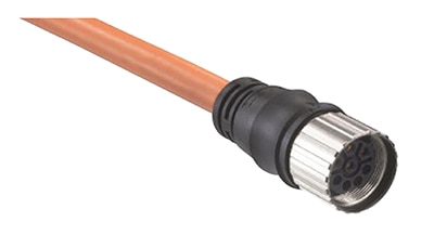 Molex M23 cordset showing a 23 mm receptacle Image of Molex M23 cordset showing a 23 mm receptacle