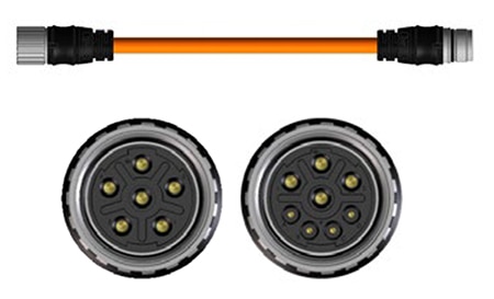 Molex 120480 M23 cordsets feature overmolding Image of Molex 120480 M23 cordsets feature overmolding