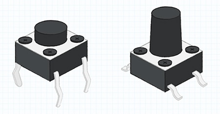 Example of common tactile switches 常見觸動開關範例圖片