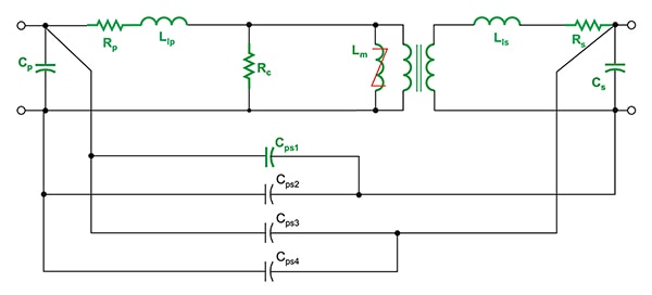 Other transformer capacitances (click to enlarge) Diagram of other transformer capacitances (click to enlarge)
