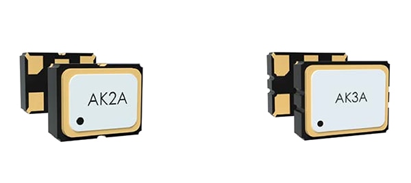 Abracon AK3A (right) and AK2A series (left) crystal oscillators Image of Abracon AK3A (right) and AK2A series (left) crystal oscillators