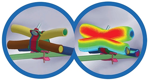ANSYS software simulation of the electromagnetic forces on cables Image of ANSYS software simulation of the electromagnetic forces on cables