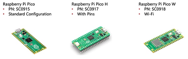 Raspberry Pi Pico is available in three configurations Image of Raspberry Pi Pico is available in three configurations