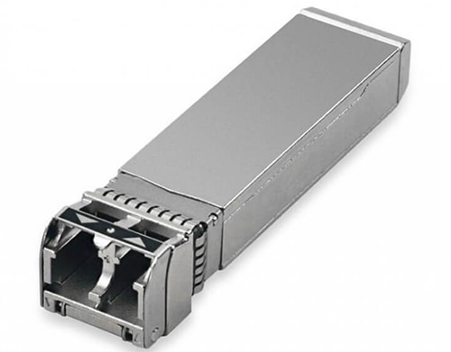 II-VI SFP+ transceiver is rated for 25 G and uses MM fiber Image of II-VI SFP+ transceiver is rated for 25 G and uses MM fiber