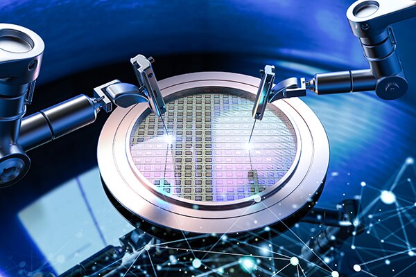 The production of integrated circuits and other semiconductor products ภาพการผลิตวงจรรวมและผลิตภัณฑ์สารกึ่งตัวนำอื่นๆ