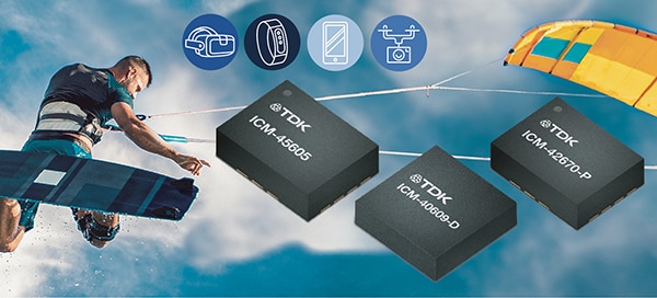Six- and nine-axis motion sensors for the wearable market Image de capteurs de mouvement à six et neuf axes pour le marché des dispositifs corporels