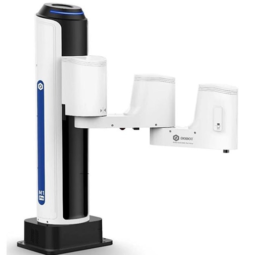 Dobot's four-axis SCARA robot with a repeatability of ±0.02 mm Image du robot SCARA à 4 axes de Dobot avec répétabilité de ±0,02 mm
