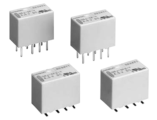Omron G6J-2P-Y DC12 ultra-slim DPDT relay ภาพของรีเลย์ DPDT แบบบางพิเศษรุ่น Omron G6J-2P-Y DC12