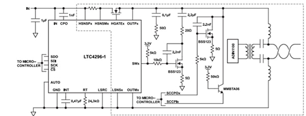 IEEE 802.3cg-Compliant SPoE PSE utilizing the Analog Devices LTC4296-1 Image of IEEE 802.3cg-Compliant SPoE PSE utilizing the Analog Devices LTC4296-1