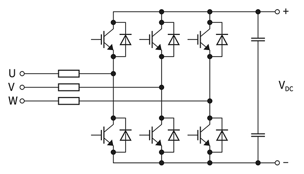 Active rectifier replaces the diodes or thyristors in the rectifier circuit with IGBTs Diagram of active rectifier replaces the diodes or thyristors in the rectifier circuit with IGBTs
