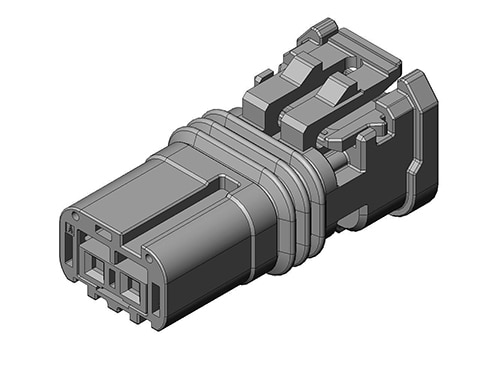 JAE Electronics MX80A02SZ1B 2-position socket connector Image of JAE Electronics MX80A02SZ1B 2-position socket connector