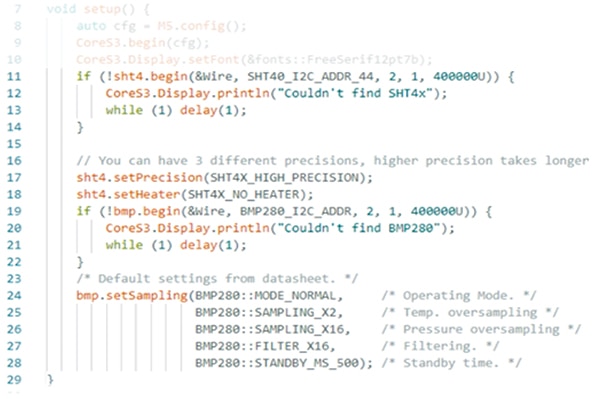 初始化溫濕度感測器 初始化温湿度传感器