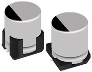 Panasonic EEH series hybrid aluminum electrolytic capacitors Image of Panasonic EEH series hybrid aluminum electrolytic capacitors