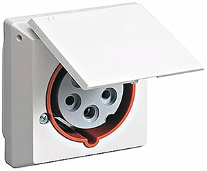 Amphenol Sine Systems 2CMA178699R1000 wall-mounted industrial power receptacle Image of Amphenol Sine Systems 2CMA178699R1000 wall-mounted industrial power receptacle