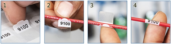 TabTags are quickly installed using a four-step process TabTags 使用四步驟流程快速安裝示意圖